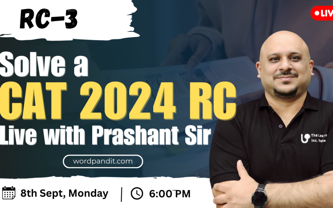 CAT 2024 RC 3 Solved | Real-Time RC Strategy & Tips | CAT Complete Paper Solution by Prashant Sir