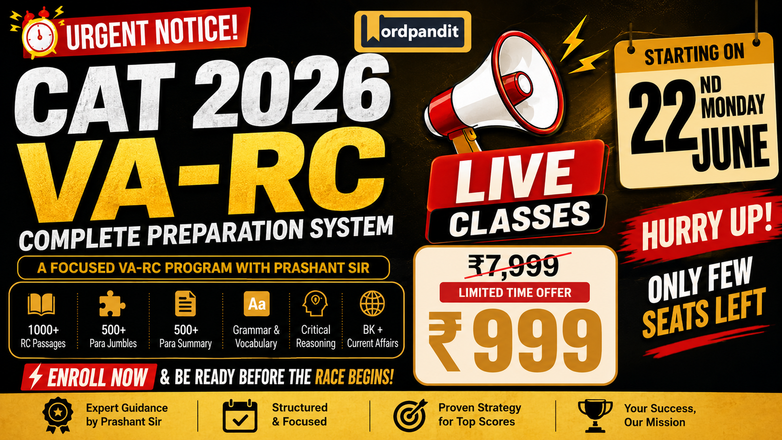 The Ultimate CAT-2026 VA-RC Course by Wordpandit
